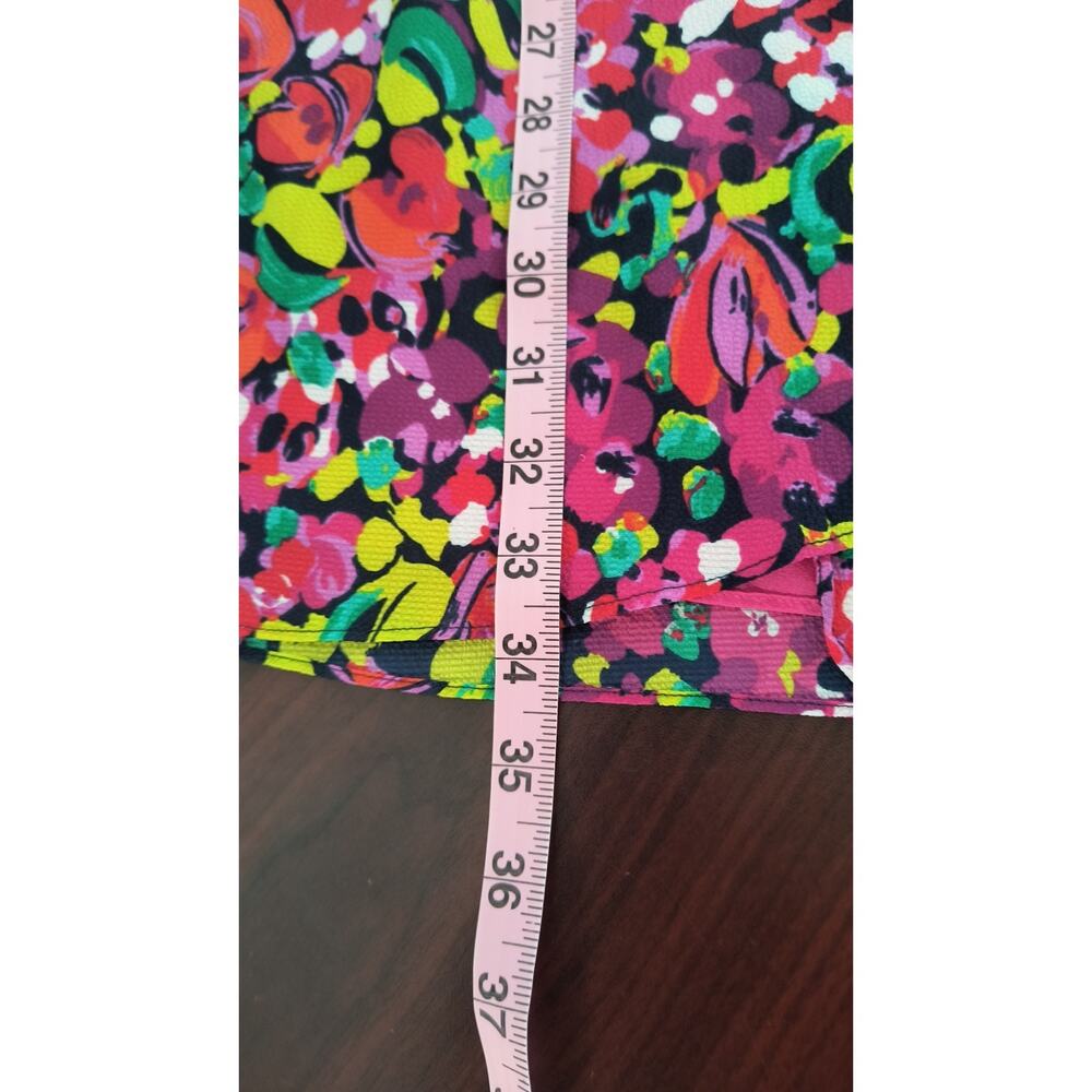 Lilly Pulitzer Mini Wrap Dress Small Pink Multicolor Floral Sleeveless Stretch - Picture 10 of 16